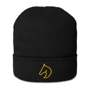 Organic ribbed beanie - logo only